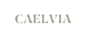 Caelvia logo in beige on a white background